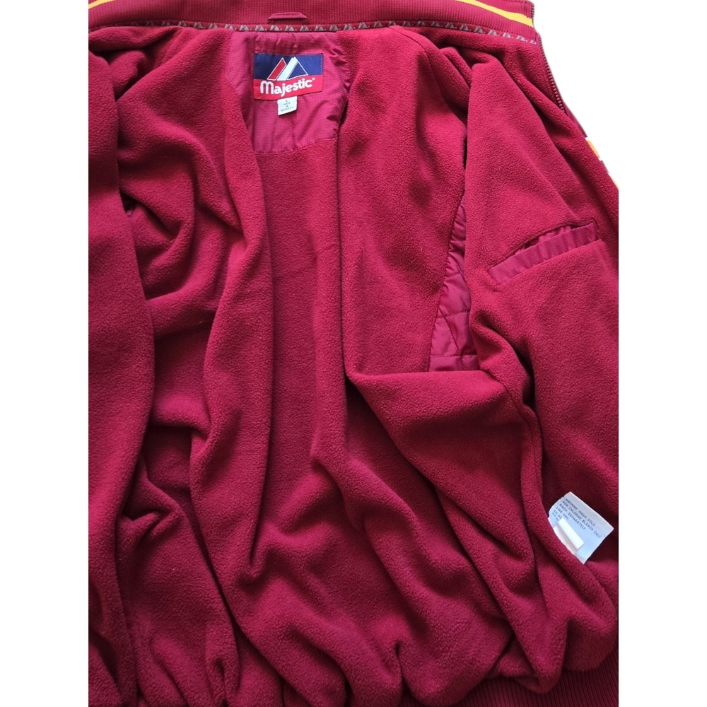 Majestic USC Trojans Bomber Jacket Mens XL Cardinal Gold Full Zip NCAA Vintage - Picture 16 of 16